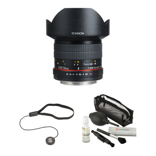 Rokinon 14mm f/2.8 IF ED UMC Lens with Accessory Kit for Canon