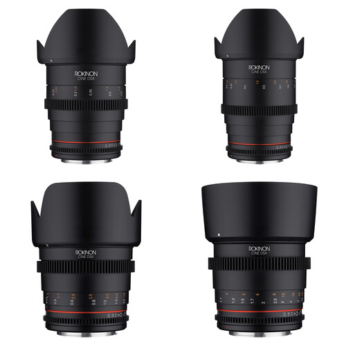 Rokinon 24, 35, 50 & 85mm T1.5 High-Speed Cine DSX Canon EF Mount Lens Bundle