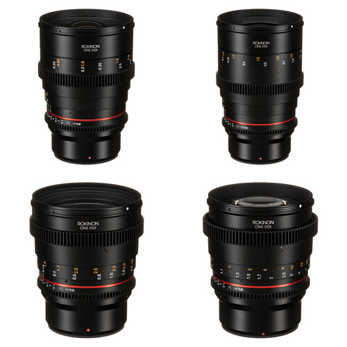 Rokinon 24, 35, 50 & 85mm T1.5 High-Speed Cine DSX MFT Mount Lens Bundle