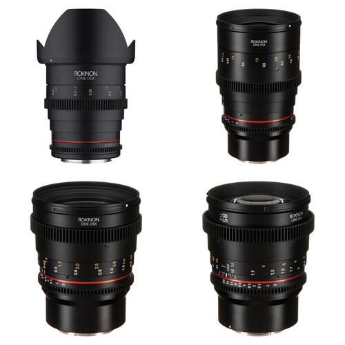 Rokinon 24, 35, 50 & 85mm T1.5 High-Speed Cine DSX Sony E Mount Lens Bundle