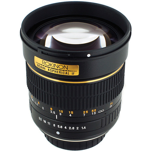 Rokinon 85mm f/1.4 Aspherical Lens for Nikon