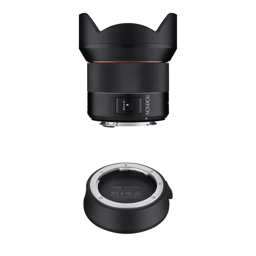 Rokinon AF 14mm f/2.8 Lens with Lens Station Kit for Canon EF