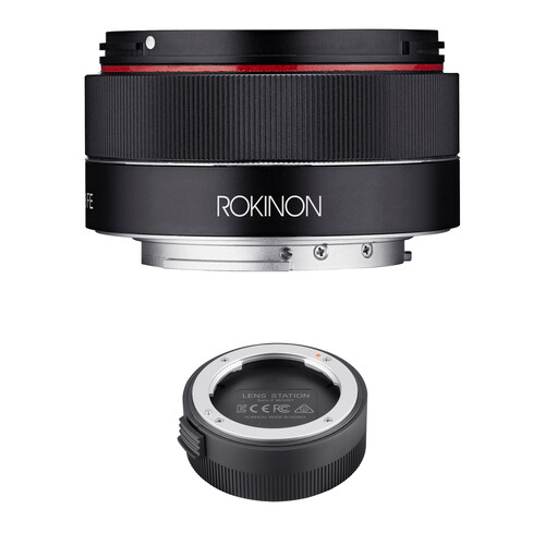 Rokinon AF 35mm f/2.8 FE Lens with Lens Station Kit for Sony E