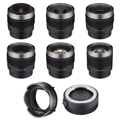 Rokinon Cine AF T1.9/2.3 Full-Frame 6-Lens Kit with Pro Controller & Lens Station (Sony E)