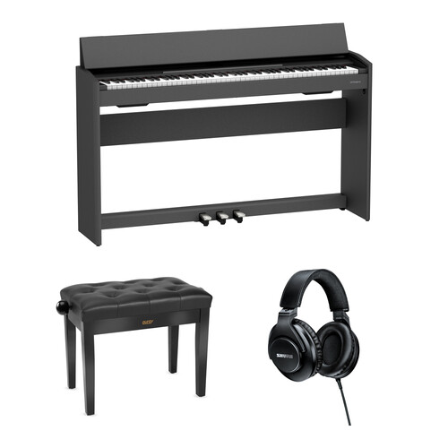 Roland F107 88-Key Digital Piano Kit with Bench and Headphones (Black)