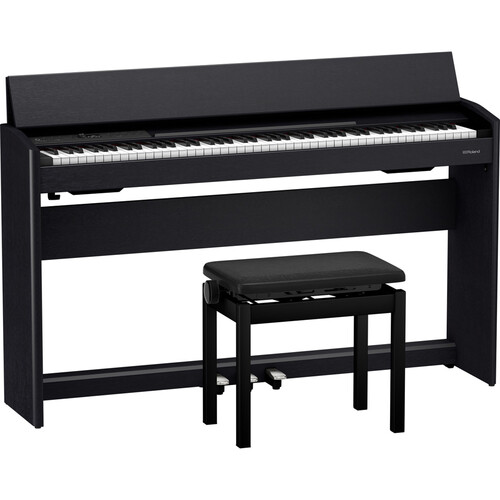 Roland F701 88-Key Modern Digital Piano with Stand and Bench (Black)