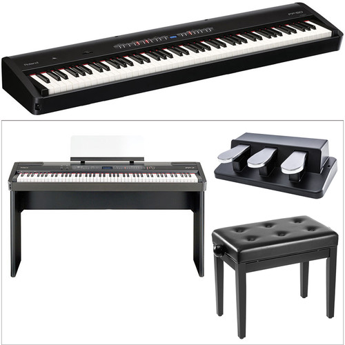 Roland FP-50 Digital Piano Kit with Stand, Bench, and Triple Foot-Pedal