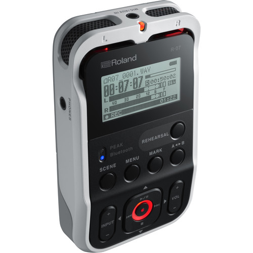 Roland R-07 Portable Audio Recorder (White) R-07-WH B&H Photo