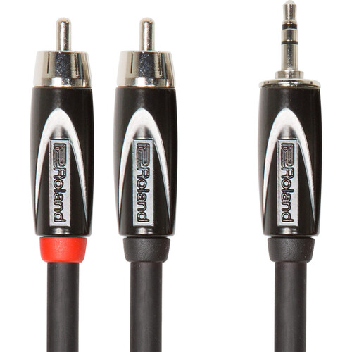 Roland 3.5mm TRS to Dual RCA Interconnect Cable (10')