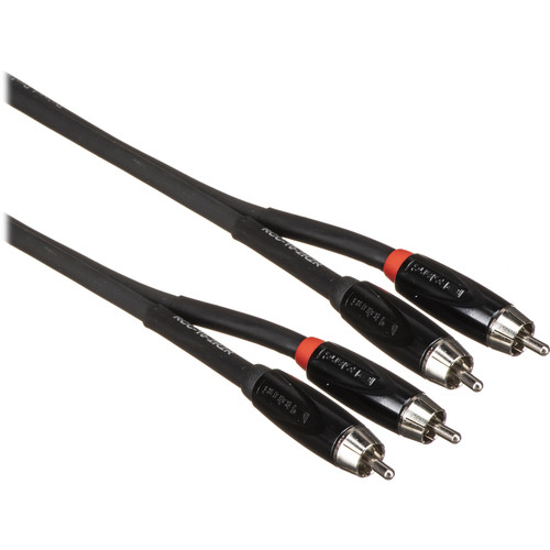 Roland Black Series Dual RCA to Dual RCA Cable (15')