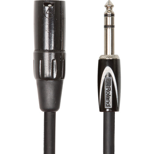 Roland Black Series 1/4" TRS to XLR Male Balanced Cable (15')