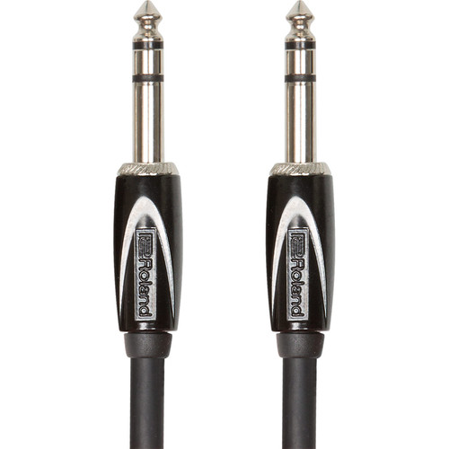 Roland Black Series 1/4" TRS to 1/4" TRS Cable (3')