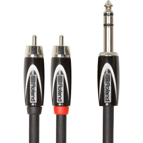 Roland 1/4" TRS to Dual RCA Interconnect Cable (5')