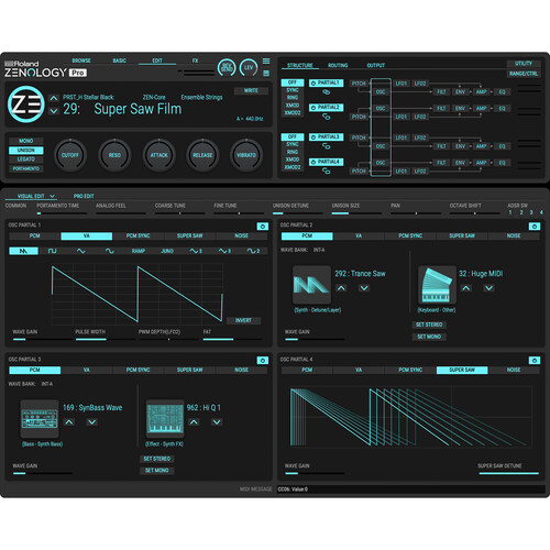 Roland ZENOLOGY Pro Lifetime Key Advanced Software Synthesizer Plug-In