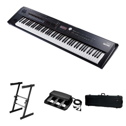 Roland RD-2000 EX Digital Stage Piano Kit with Stand, 3-Pedal Unit & ATA Wheeled Case