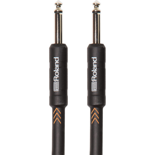 Roland Black Series 1/4" Plug to 1/4" Plug Instrument Cable (3')