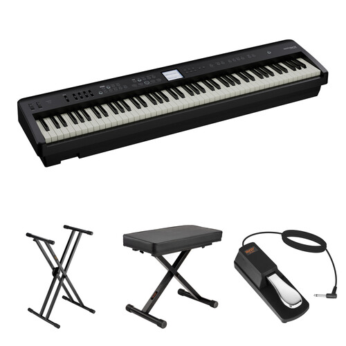 Roland FP-E50 88-Key Portable Digital Piano Kit with X-Stand, X-Bench, and Sustain Pedal