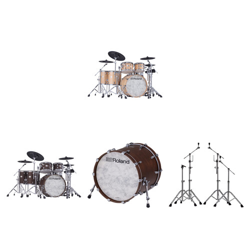 Roland VAD716 V-Drums Acoustic Design 6-Piece Electronic Drum Kit (Satin Walnut)