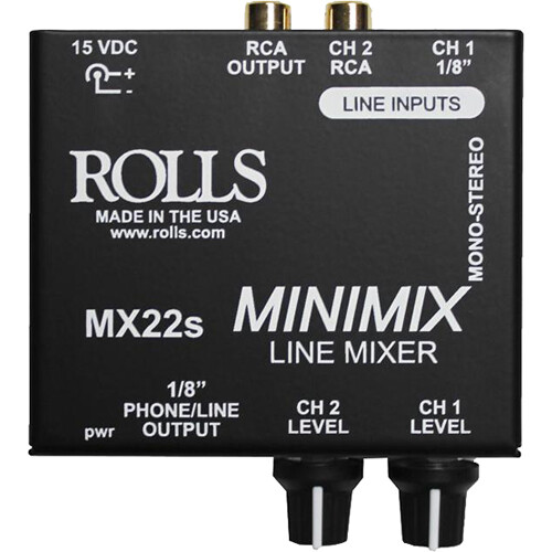 Rolls MX22s Mini Mix 2-Channel Mixer MX22S B&H Photo Video