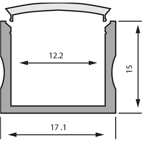 Rosco RoscoLED Tape Rectangular Profile - 1715 Kit with Clear Lens (3.3')