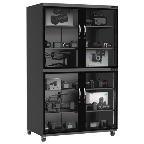 Ruggard EDC-1280LT Electronic Dry Cabinet with Touchscreen Control and Dual Humidity Zones (Black, 1280L)