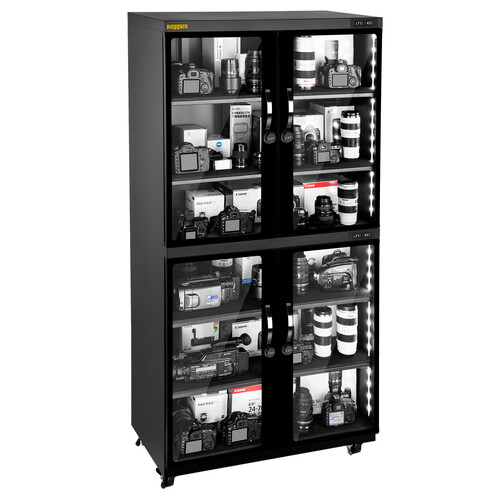 Ruggard EDC-600LT Electronic Dry Cabinet with Touchscreen Control and Dual Humidity Zones (Black, 600L)