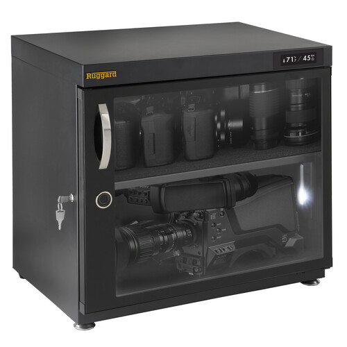Ruggard EDC-FP80LT Electronic Dry Cabinet with Touchscreen Control with Fingerprint Lock (Black, 80L)