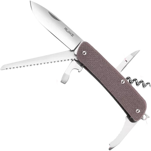 Ruike M32 Folding Knife & Multi-Tool (Brown)