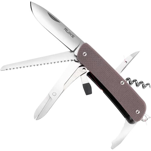 Ruike M42 Folding Knife & Multitool (Brown)