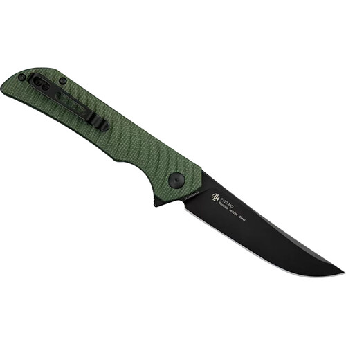 Ruike P122-MB Folding Knife (Green Handle, Brushed Blade)