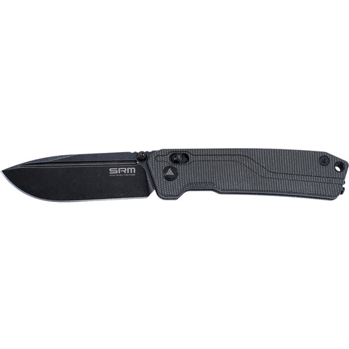 Ruike Rubik 7228L-MB2 Folding Knife (Black Micarta Handle, Black Blade)