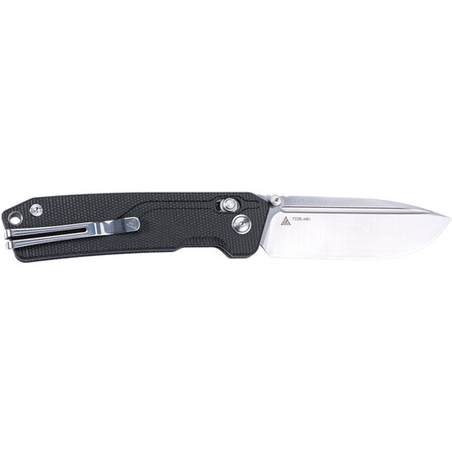 Ruike Rubik 7228L-MB Folding Knife (Black Micarta Handle, Satin Blade)