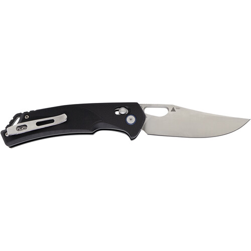 Ruike SRM-9201 Folding Knife (Black Handle, Satin Blade)