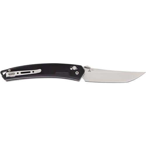 Ruike SRM-9211 Folding Knife (Black Handle, Satin Blade)