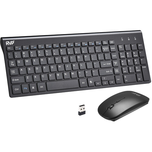 RVP+ Wireless Ultra Slim Keyboard and Mouse Combo (Black)