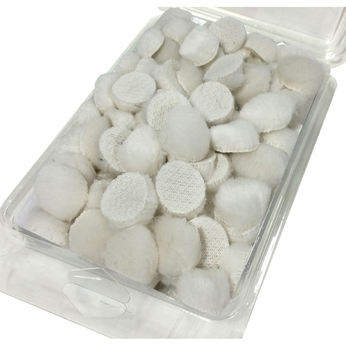 Rycote Overcovers Fur Discs, No Stickies (Pack of 100, White)