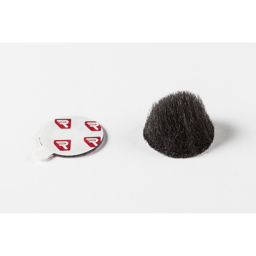 Rycote Overcovers Advanced Fur Disc Wind Covers for Lavalier Mics (5 Black Fur, 25 Round Stickies)