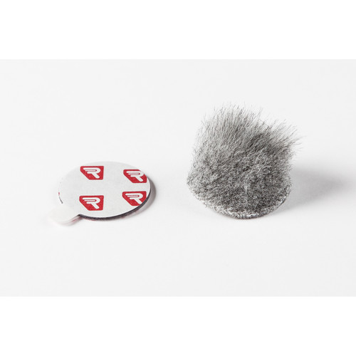 Rycote Overcovers Advanced Fur Disc Wind Covers for Lavalier Mics (5 Gray Fur, 25 Round Stickies)