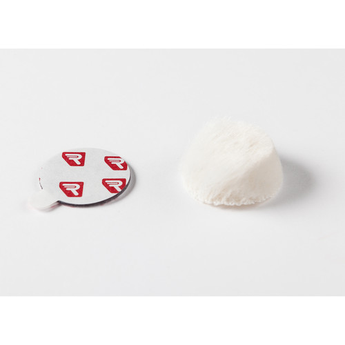 Rycote Overcovers Advanced Fur Disc Wind Covers for Lavalier Mics (5 White Fur, 25 Round Stickies)