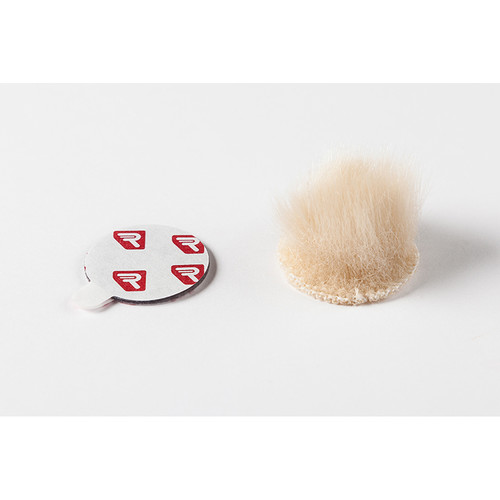 Rycote Overcovers Advanced Fur Disc Wind Covers for Lavalier Mics (10-Pack, 5 Beige Fur, 25 Round Stickies)