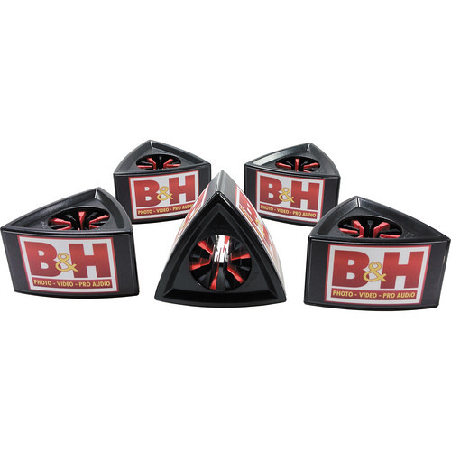 Rycote Triangular Microphone Flag with Custom Label Kit (Black, 5-Pack)