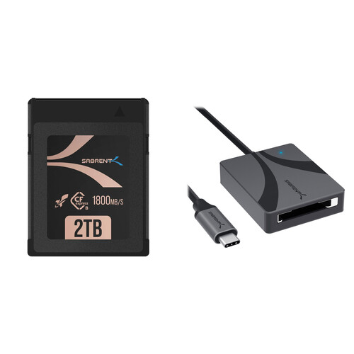 Sabrent 2TB Rocket CFX CFexpress Type B Memory Card with Card Reader Kit