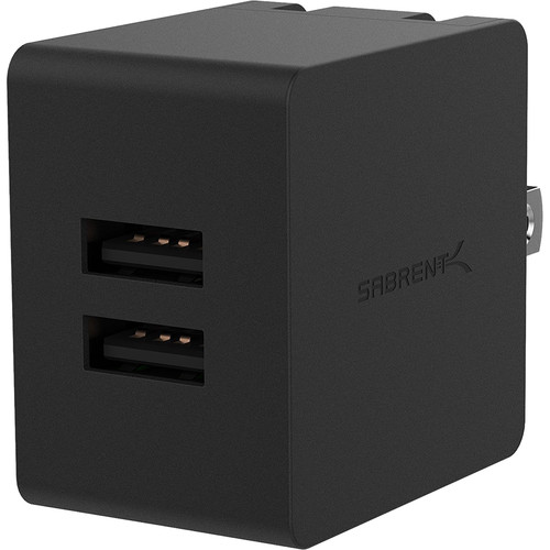 Sabrent Dual USB Type-A Wall Charger with Smart Port Technology