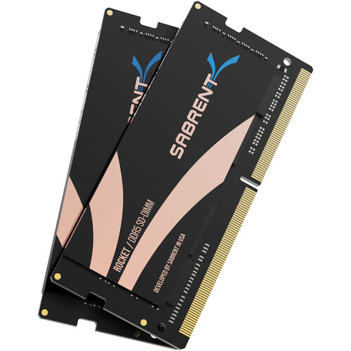 Sabrent 32GB DDR5 4800 MHz Notebook SO-DIMM RAM (2 x 16GB)