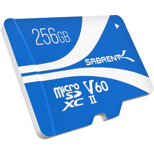 Sabrent 256GB Rocket V60 UHS-II microSDXC Memory Card with SD Adapter