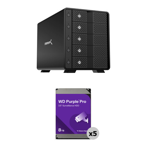 Sabrent USB 3.2 Gen 2 5-Bay 3.5" SATA Hard Drive Tray-Less Docking Station 40TB Kit