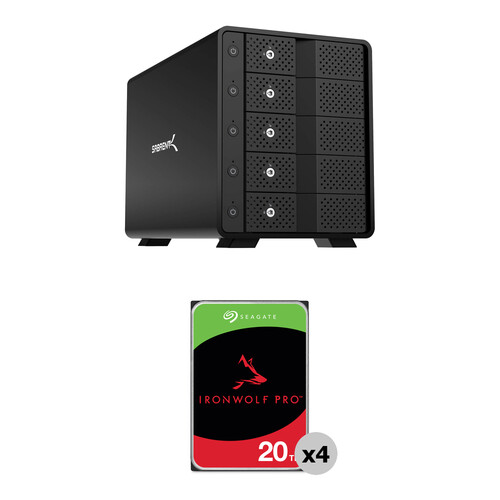 Sabrent USB 3.2 Gen 2 5-Bay 3.5" SATA Hard Drive Tray-Less Docking Station 80TB Kit