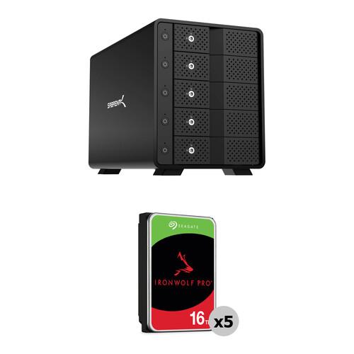 Sabrent USB 3.2 Gen 2 5-Bay 3.5" SATA Hard Drive Tray-Less Docking Station 80TB Kit