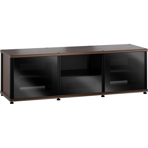 Salamander Designs Synergy Triple 236 AV Cabinet (Dark Walnut/Black Aluminum)