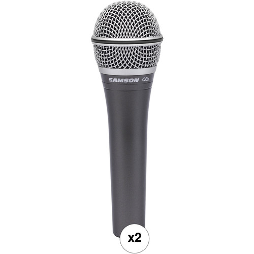 Samson Q8x Dynamic Supercardioid Handheld Microphone Kit (Pair)
